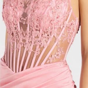 Windsor Pink Lace Backless Dress